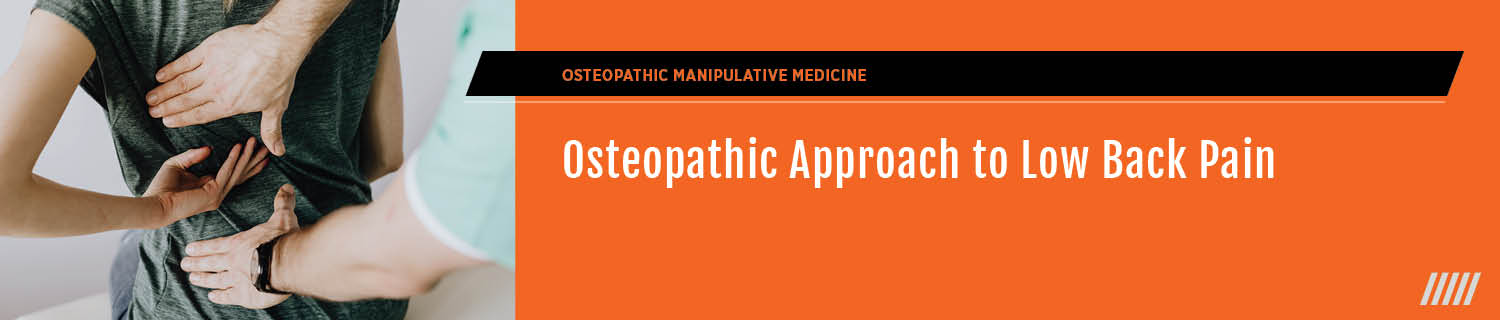 Osteopathic Approach to Low Back Pain Banner
